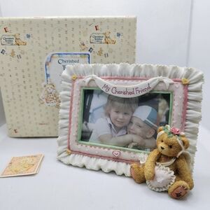 NEW  Cherished Teddies bear Cupid girl Photo Frame Angel love Valentine's friend